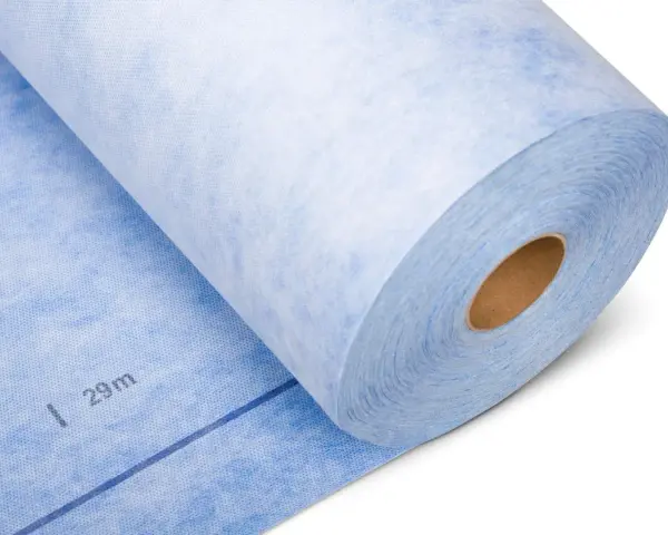 Rouleau de natte d'étanchéité bleue, prête à l'emploi pour protéger vos surfaces.