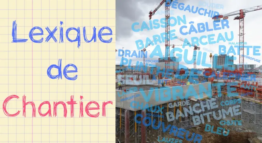 Lexique de chantier : un aperçu du vocabulaire maçonnerie sur un site de construction avec grues.